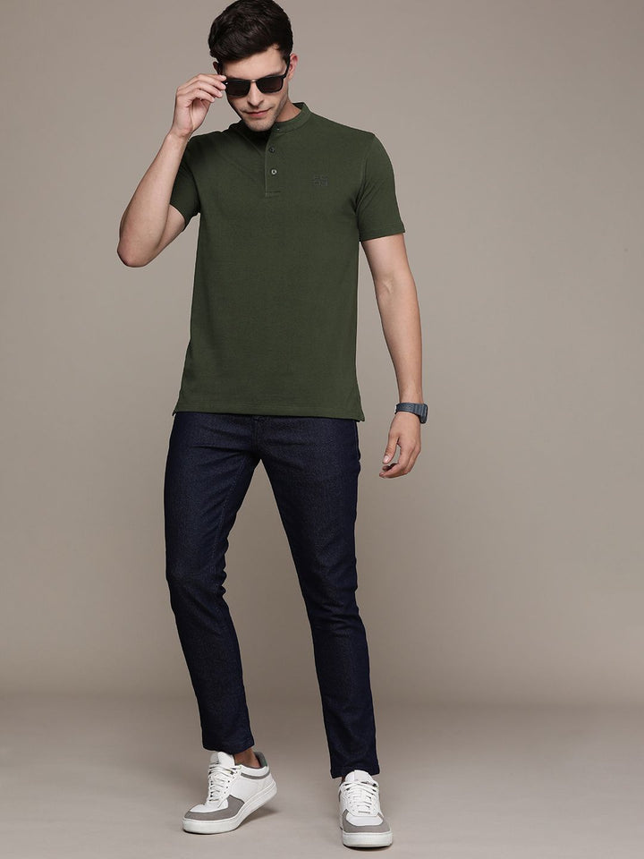 T-Shirt Kapas Polo Sambungan Perancis