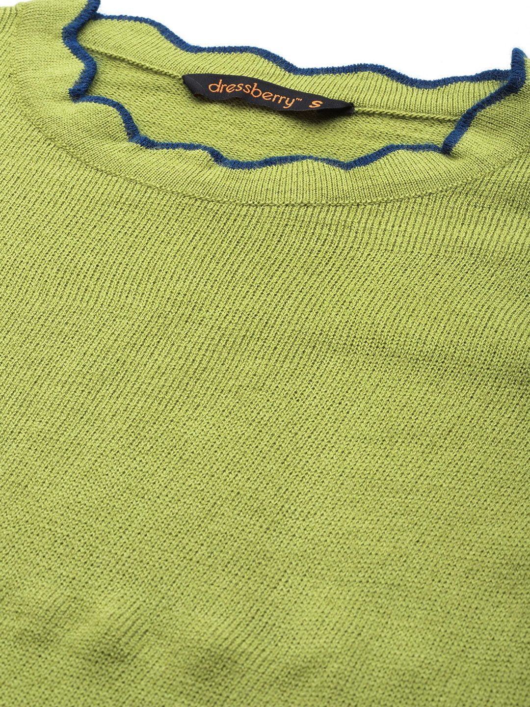 DressBerry Women Solid Acrylic Pullover