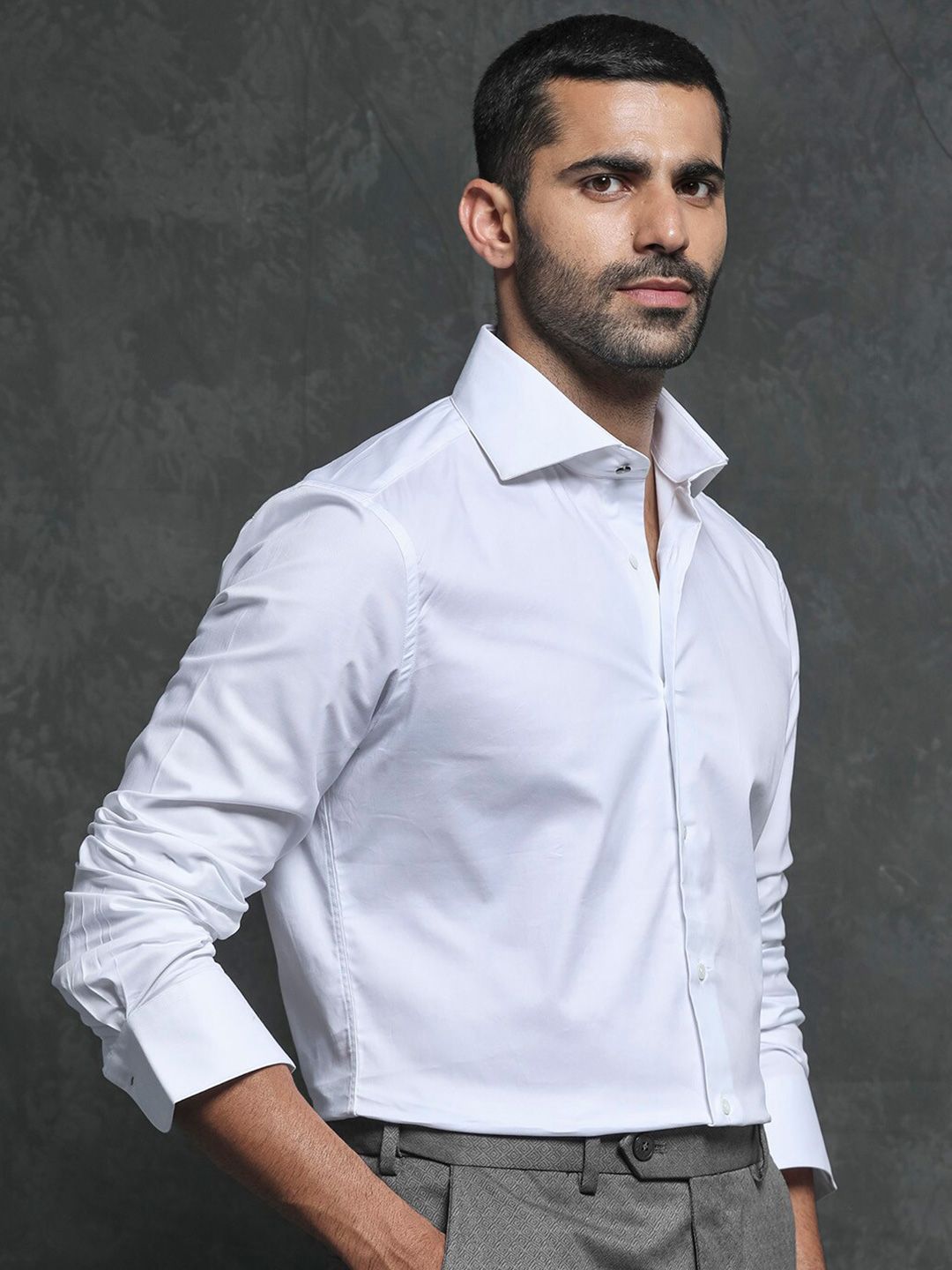 RARE RABBIT Men Ronas Slim Fit Cotton Formal Shirt