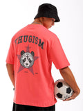 The Indian Garage Co Men Back Printed Round Neck Boxy Oversized T-shirt