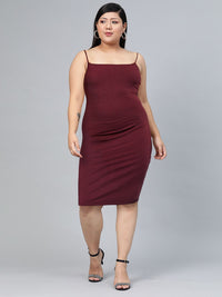 Tokyo Talkies Burgundy Sheath Dress
