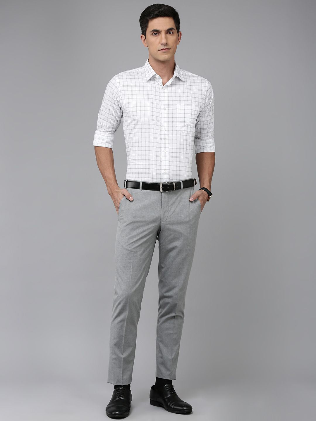 Park Avenue Slim Fit Checked Pure Cotton Formal Shirt