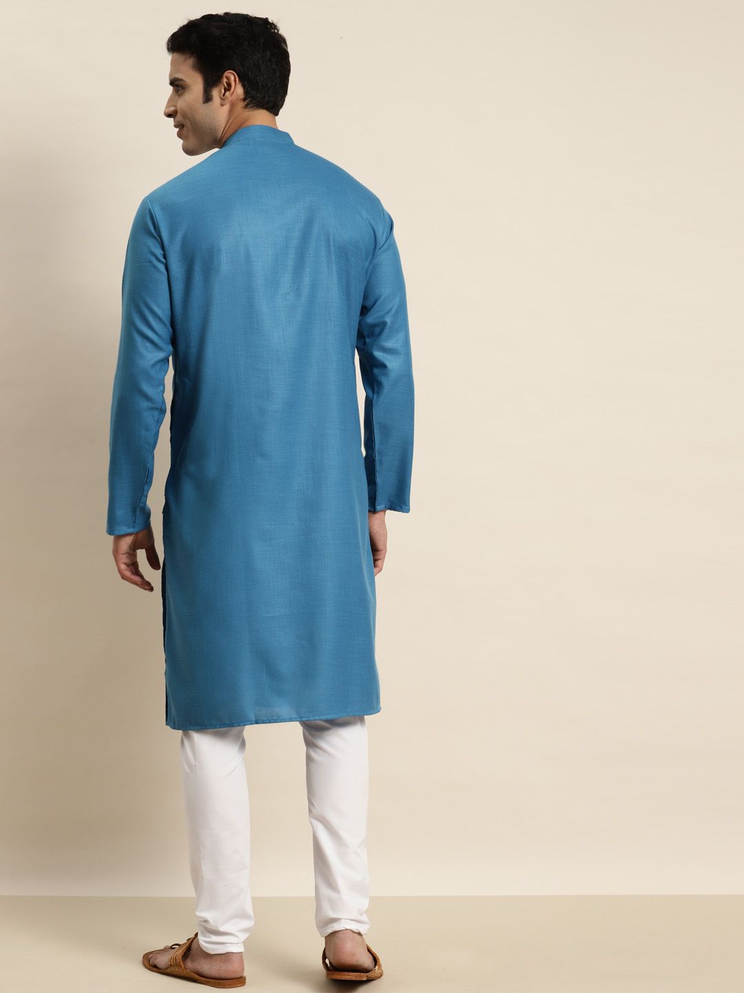 SOJANYA Lelaki Solid Kurta Lurus