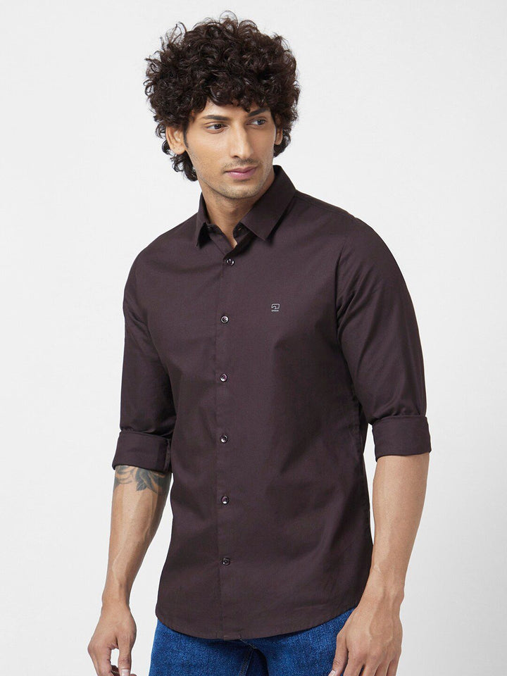 SPYKAR Classic Opaque Cotton Linen Casual Shirt
