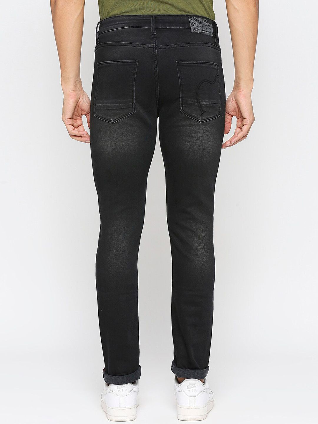 Being Human Men Slim Fit Mid-Rise Light Fade Dark Shade Clean Look Jeans