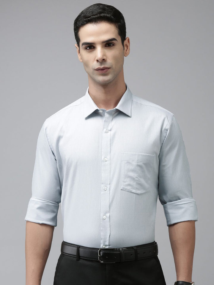 Park Avenue Men Slim Fit Micro Ditsy Opaque Self Design Pure Cotton Formal Shirt