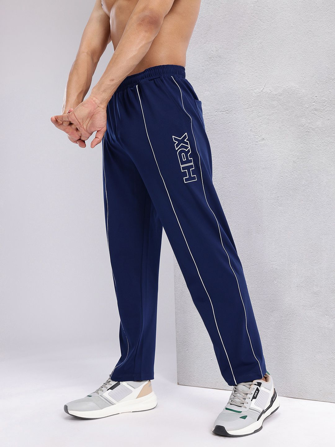 HRX by Hrithik Roshan Men Contrast Piping Training Track Pants