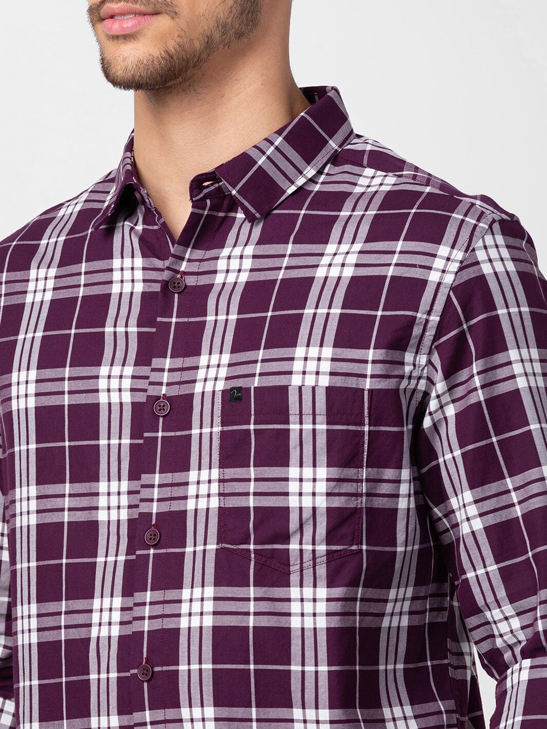 SPYKAR Men Slim Fit Tartan Checked Casual Shirt