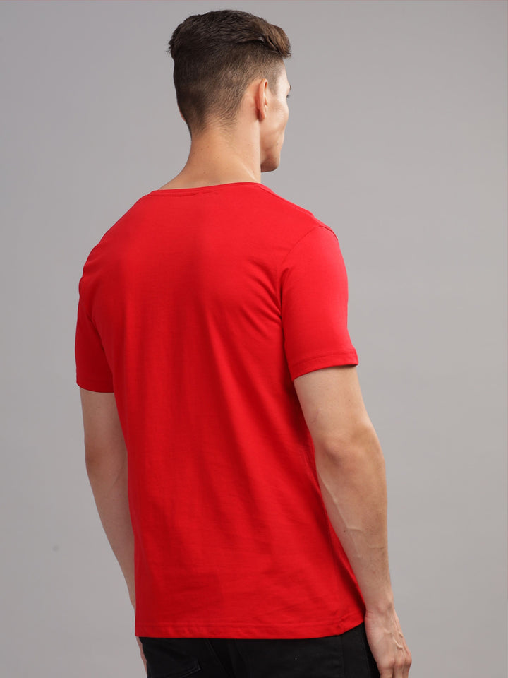 ADRO Men Typography Printed Round Neck Cotton T-shirt