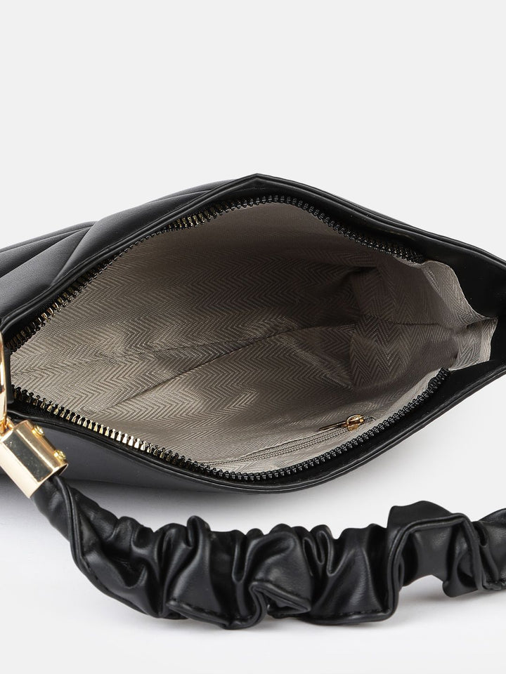 DressBerry Geometric Structured Handheld Bag with Quilted