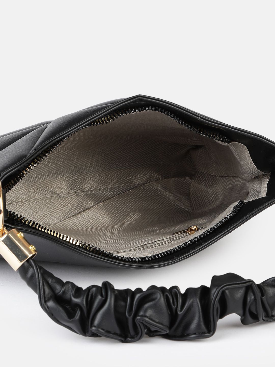 DressBerry Geometric Structured Handheld Bag with Quilted