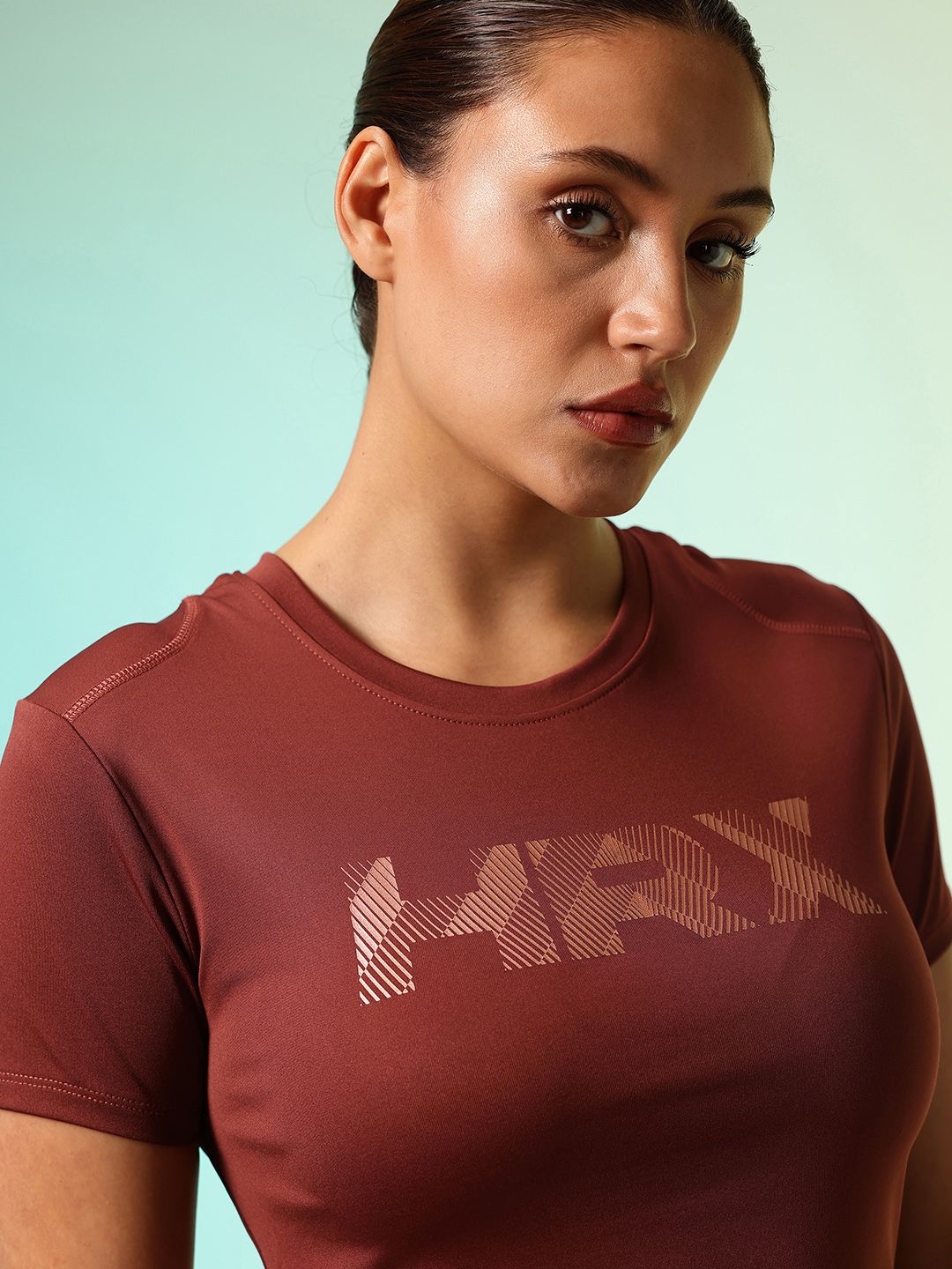 HRX by Hrithik Roshan Rapid Dry Active Goddess Logo Printed Training T-shirt