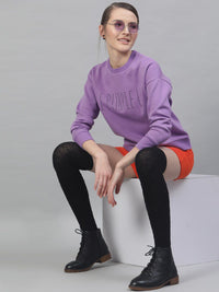 STREET 9 Women Lavender Embellished Sweatshirt