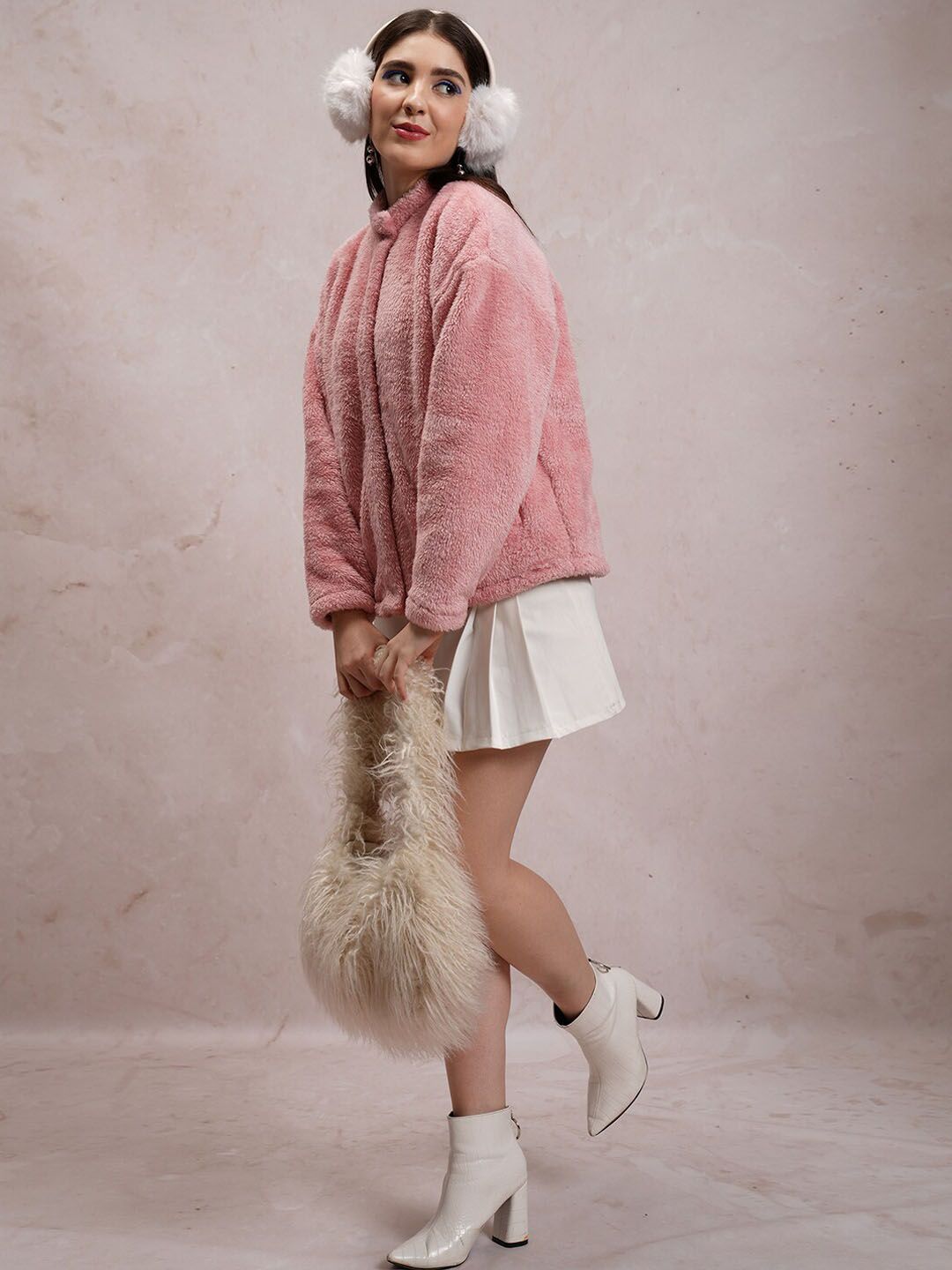 Tokyo Talkies Pink Oversized Tailored Jacket