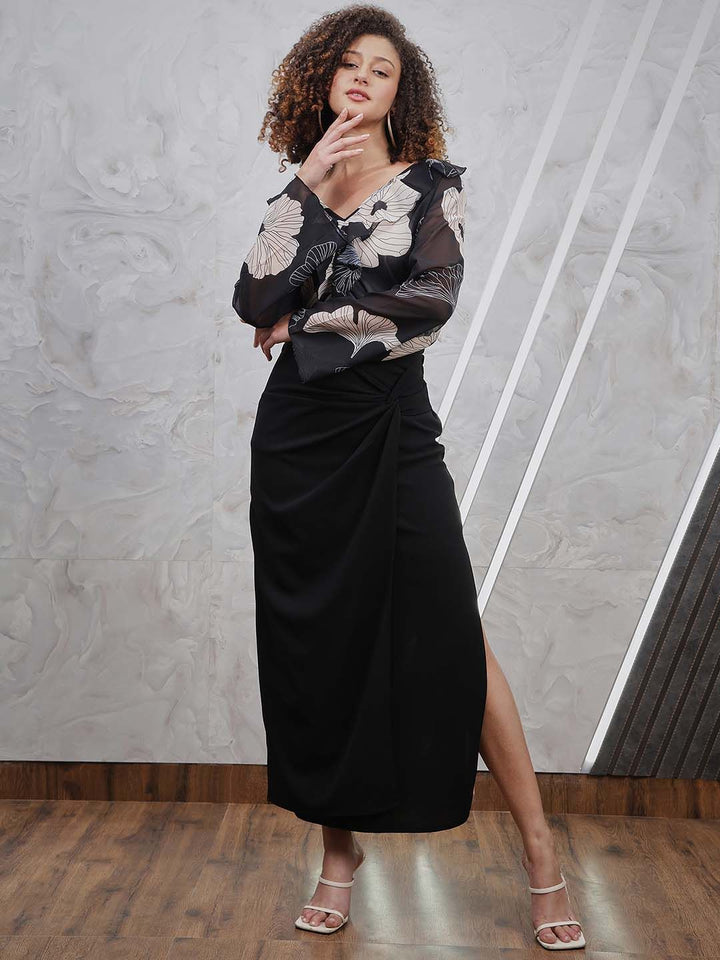 Athena Knotting Maxi Long Skirt