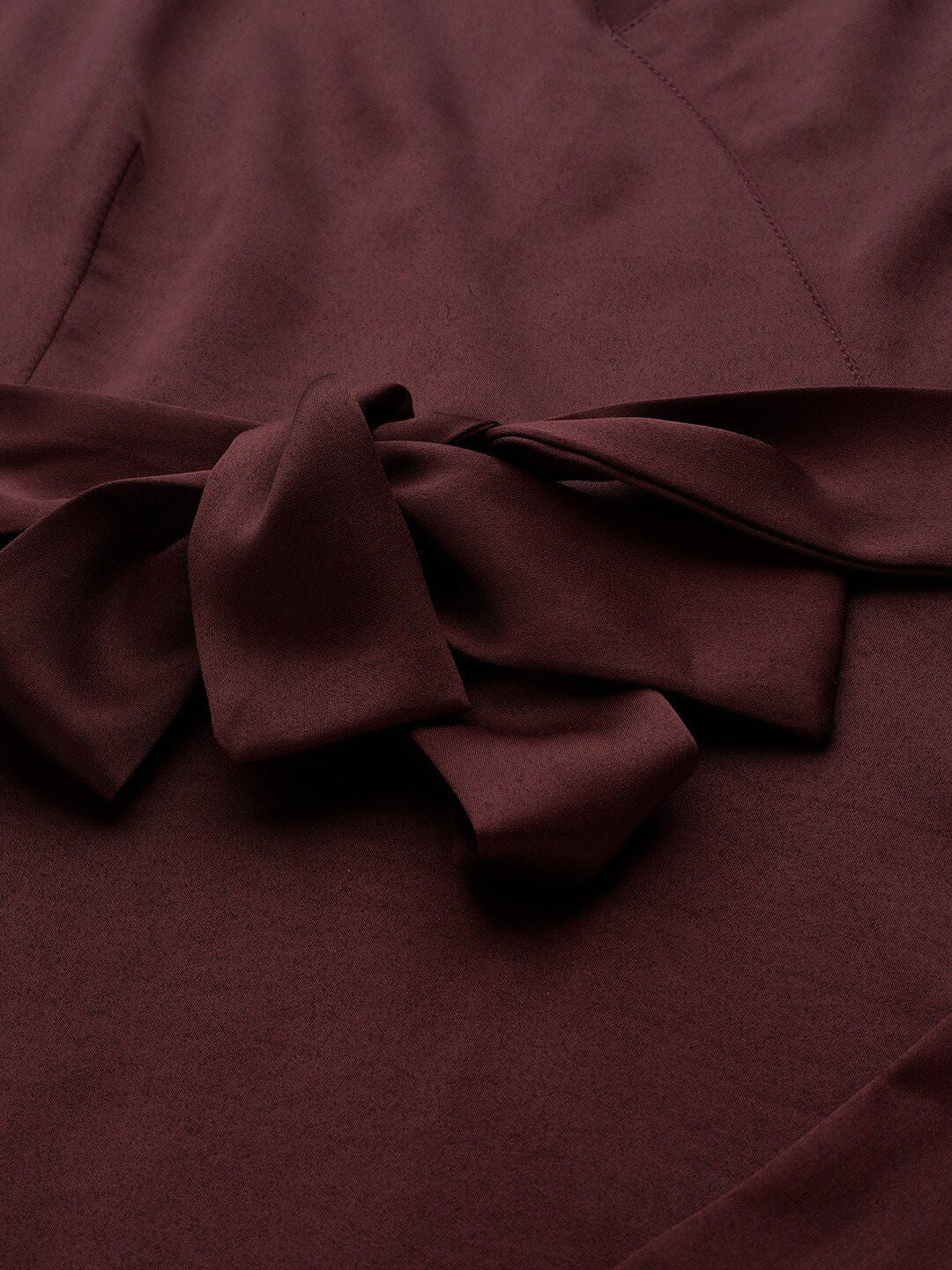 STREET 9 Women Burgundy Solid Maxi Dress