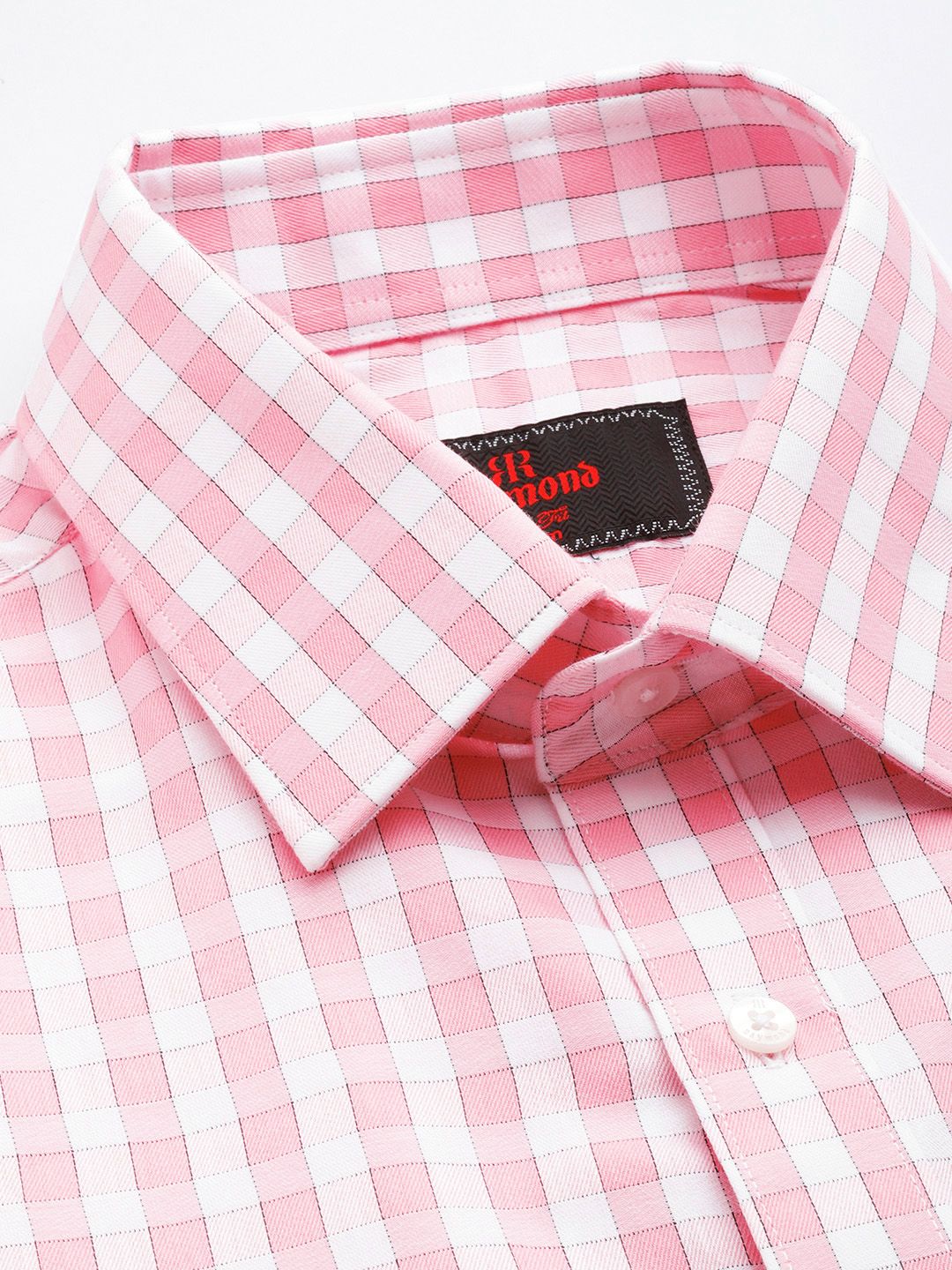 Raymond Gingham Checked Slim Fit Opaque Pure Cotton Formal Shirt