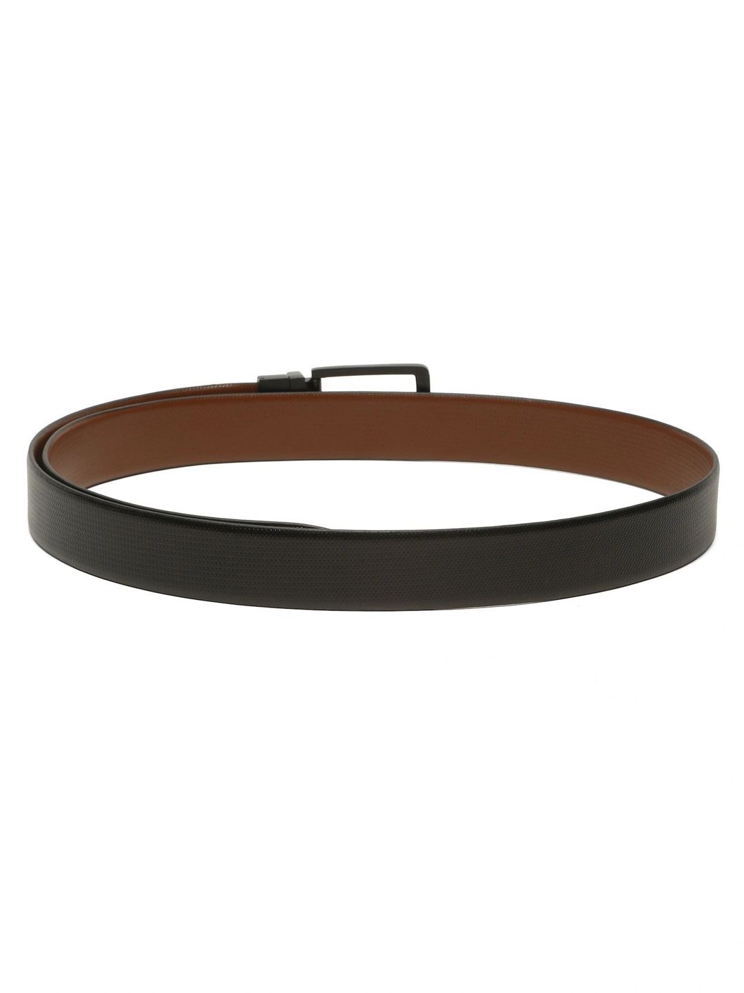 Teakwood Leathers Men Textured Leather Reversible Formal Belt