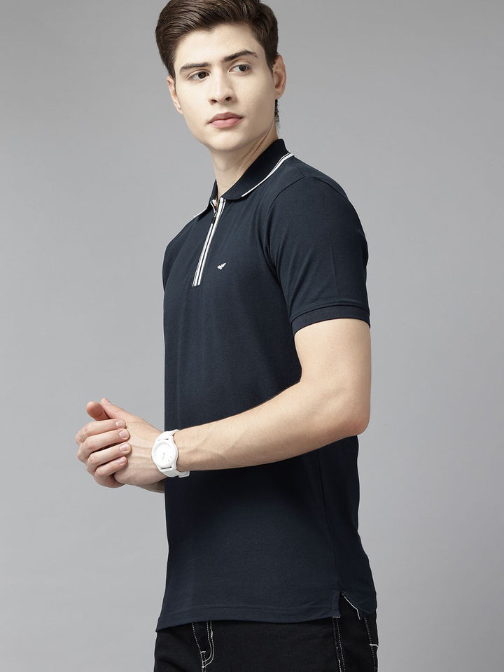 Park Avenue Polo Collar T-shirt with Zip Closure