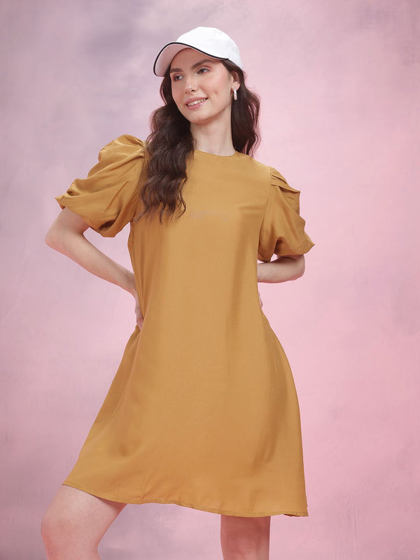 DressBerry Puff Sleeve A-Line Dress