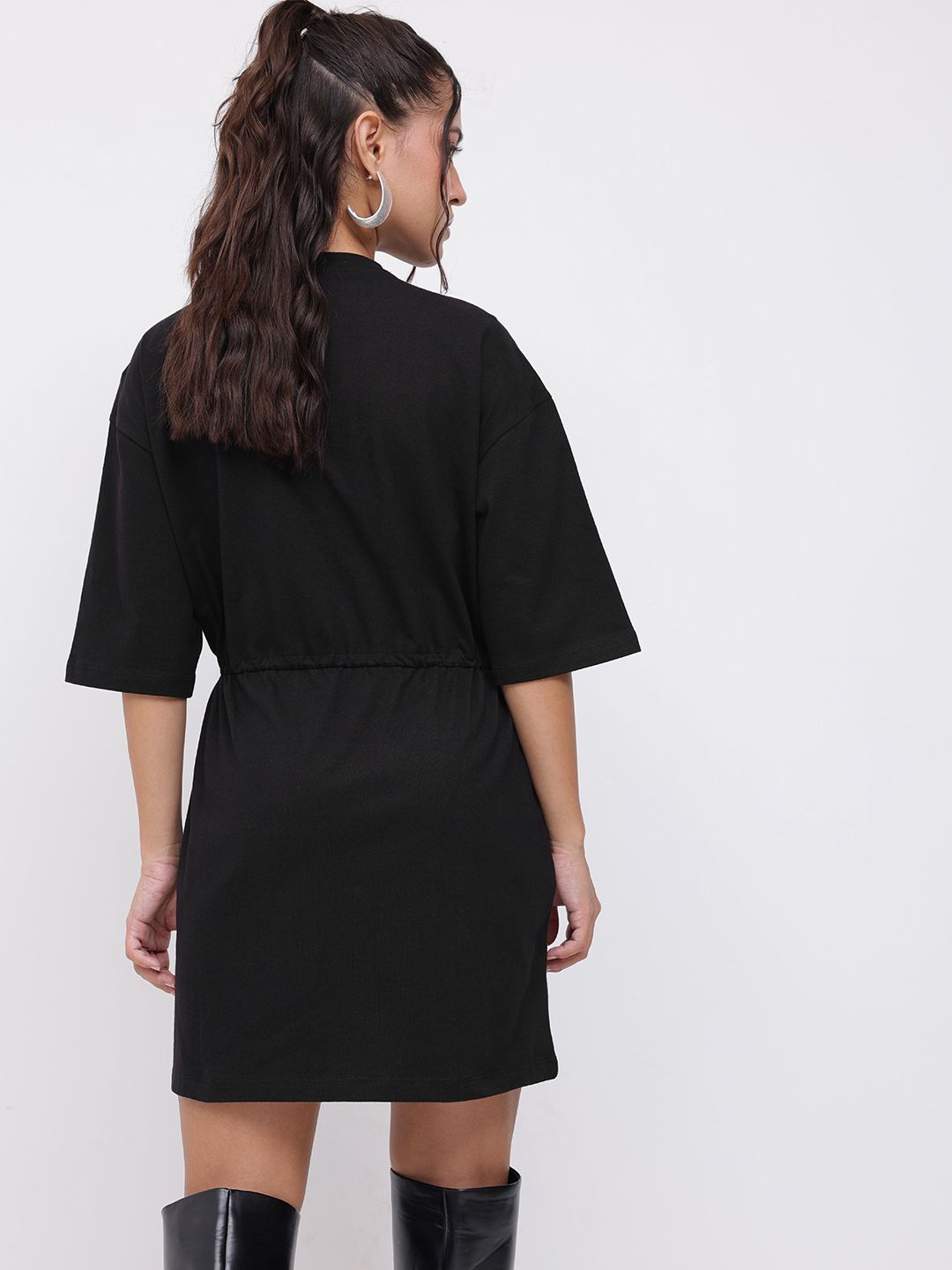 DressBerry Comfy Touch Pure Cotton T-Shirt Dress With Toggle Waist