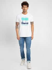 SPYKAR Typography Printed Short Sleeve T-shirt