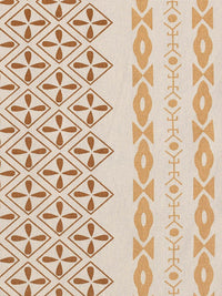 URBAN SPACE Cream-Colored Printed Pure Cotton 4-Seater Table Cover