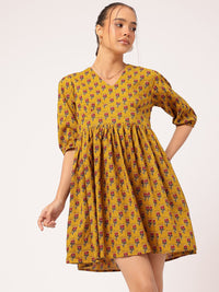 DressBerry Sunkissed Styles Floral Print A-Line Mini Dress