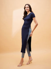 SASSAFRAS BASICS Knitted Longline Top