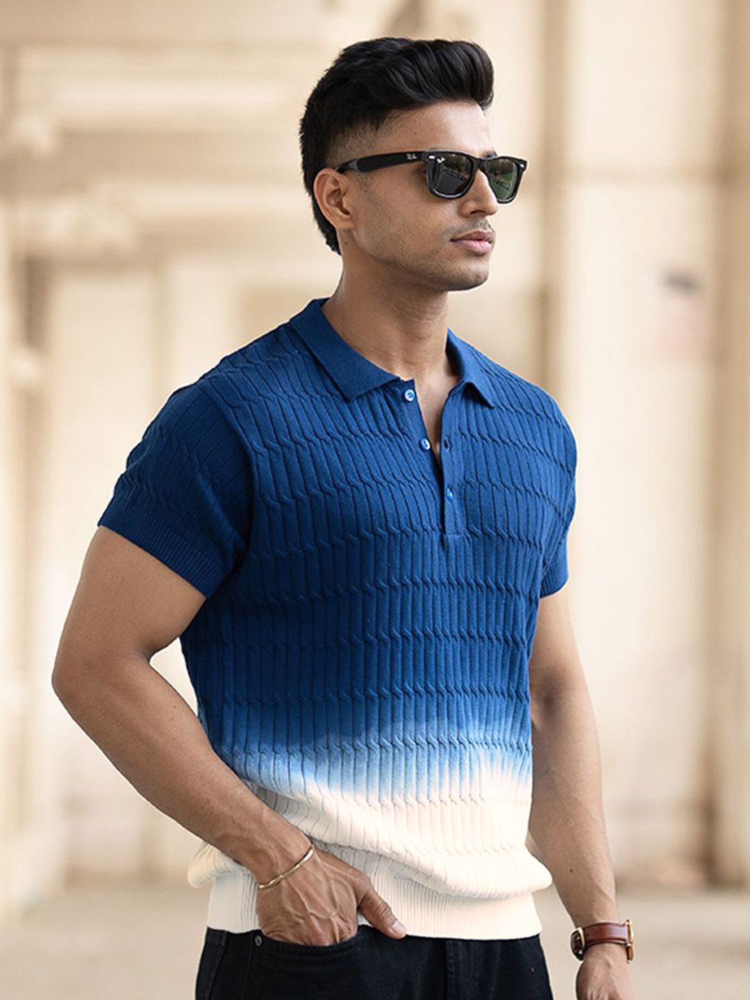 Powerlook Men Polo Collar T-shirt