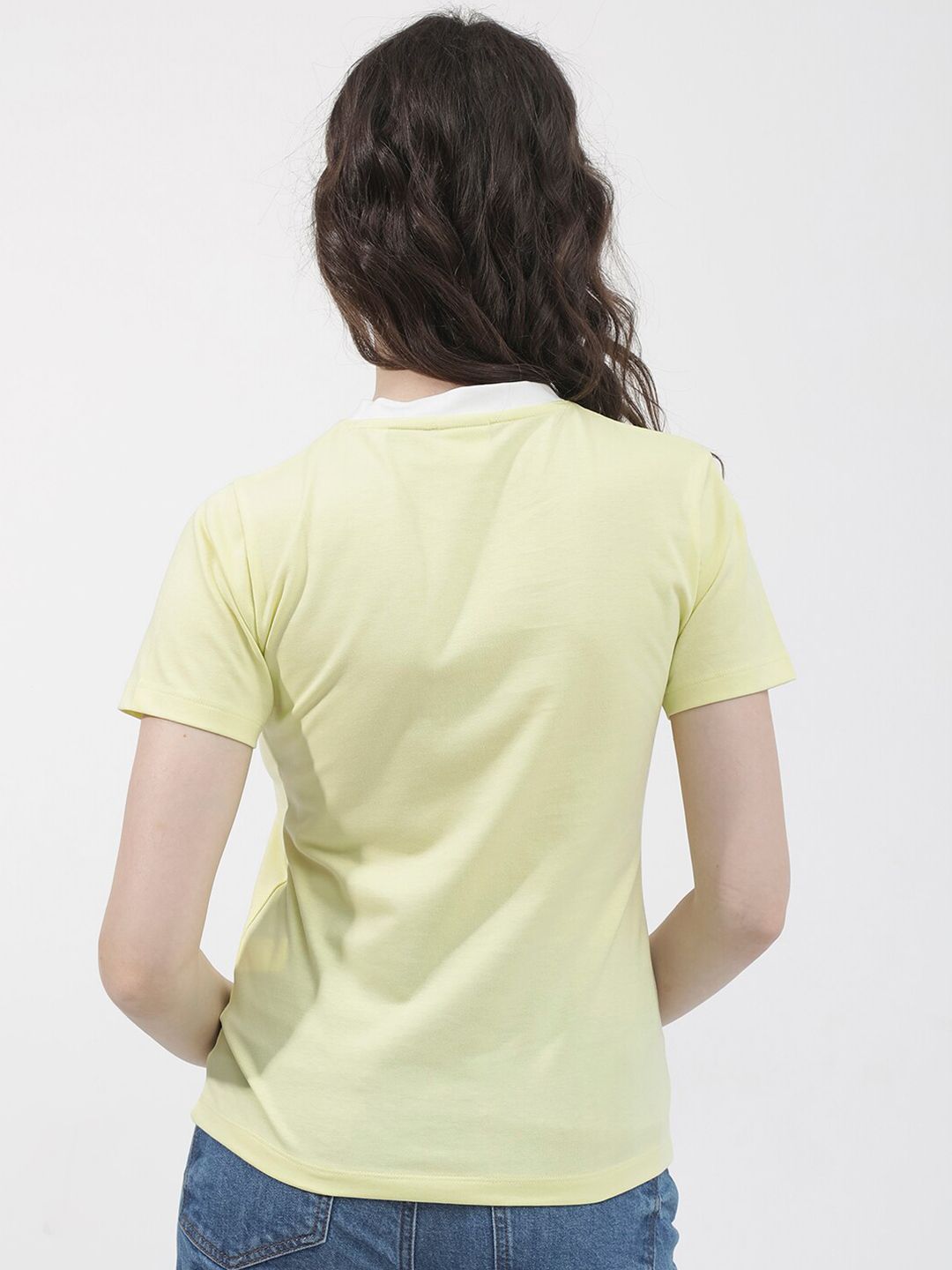 RAREISM Round Neck Short Sleeves Printed Cotton T-shirt