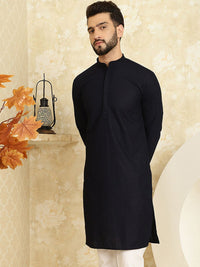 SOJANYA Kurta Lurus Kapas Sulaman Berpetak