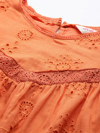 all about you Embroidered Puff Sleeve Cotton Top