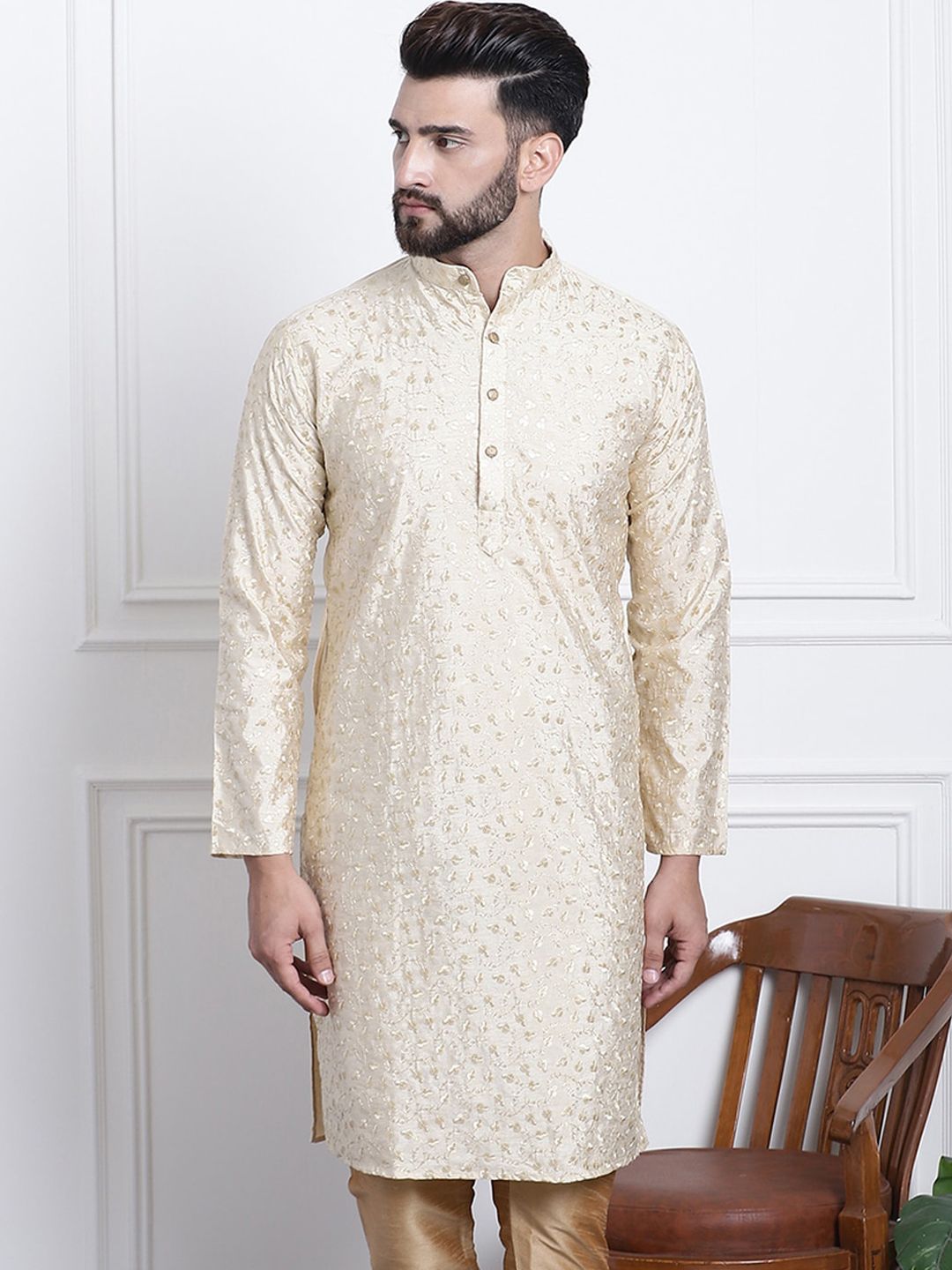 SOJANYA Kurta Lurus Sulam Bunga