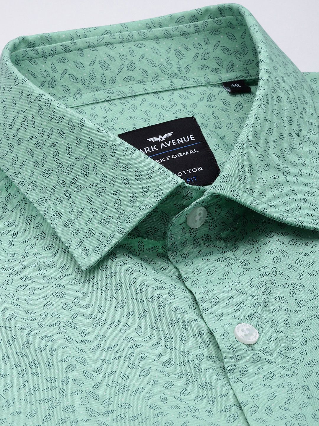 Park Avenue Pure Cotton Slim Fit Tropical Printed Opaque Formal Shirt