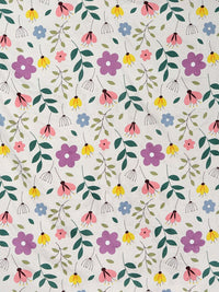 KLOTTHE Floral Printed 300 TC Fitted King Bedsheet with 2 Pillow Covers
