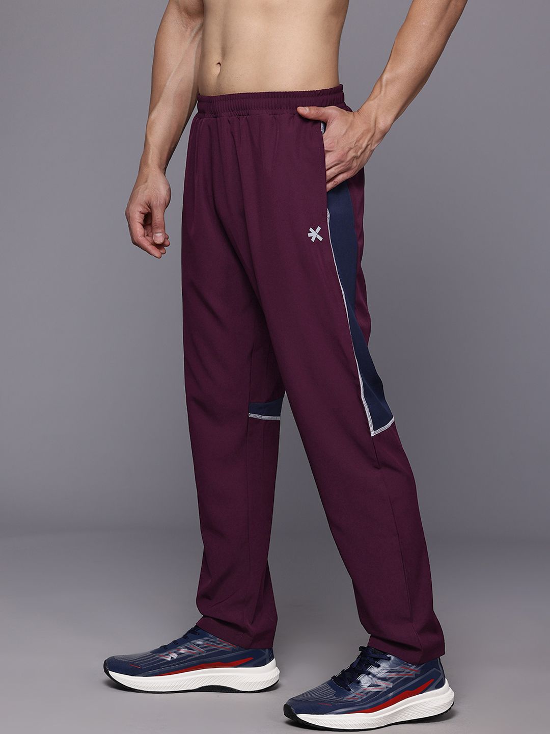 HRX by Hrithik Roshan Men Colourblocked Rapid-Dry Running Track Pants