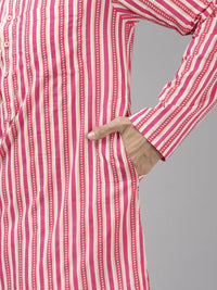 See Designs Men Cotton Striped Kurta