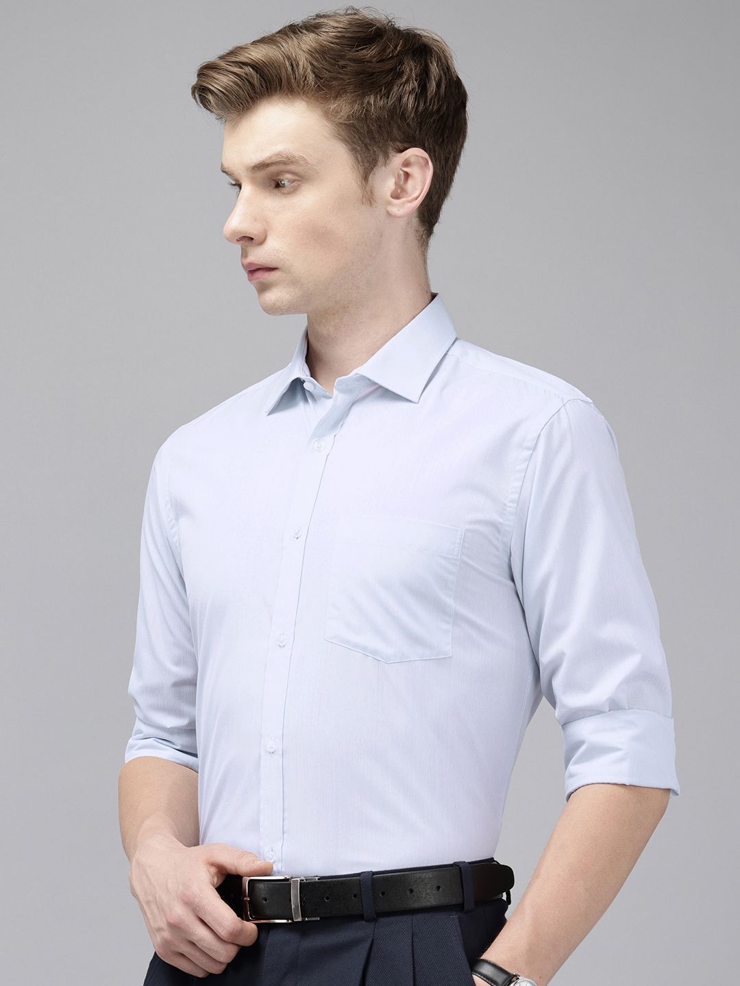 Park Avenue Slim Fit Micro Checked Formal Shirt