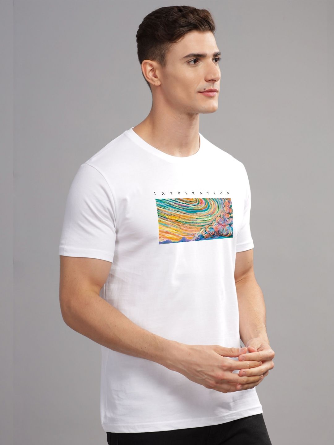 ADRO Men Printed Cotton T-shirt