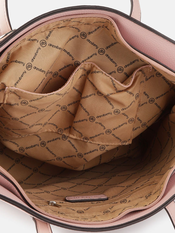 DressBerry Pink Solid Shoulder Bag