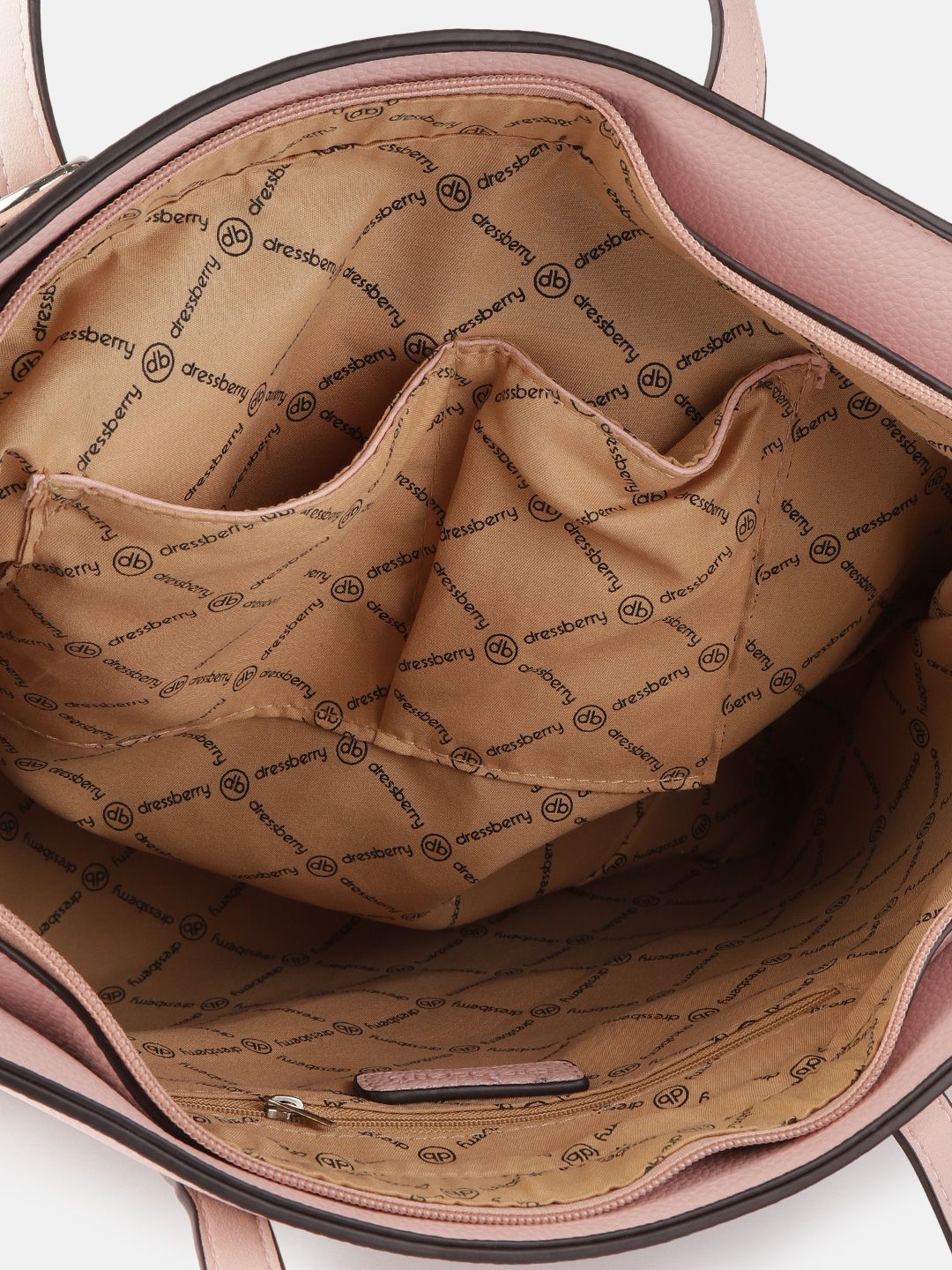 DressBerry Pink Solid Shoulder Bag