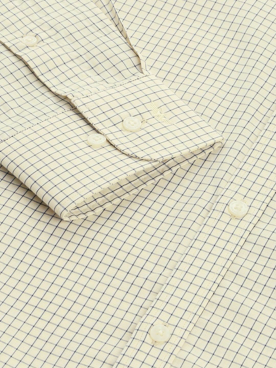 Park Avenue Men Slim Fit Grid Tattersall Checks Opaque Pure Cotton Formal Shirt