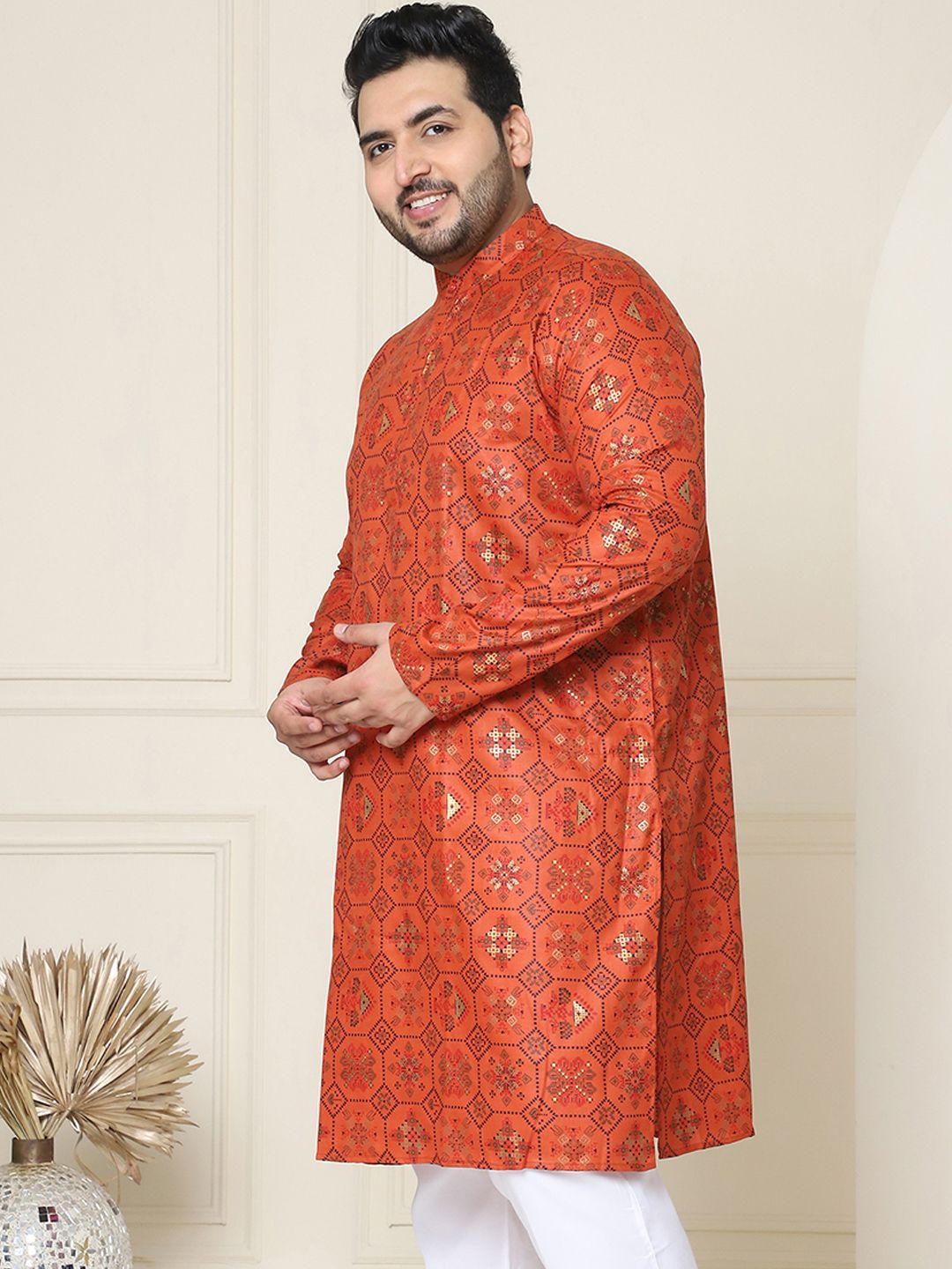 SOJANYA PLUS Motif Etnik Bercetak Kurta