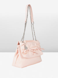 DressBerry Structured Bow Detail Shoulder Bag