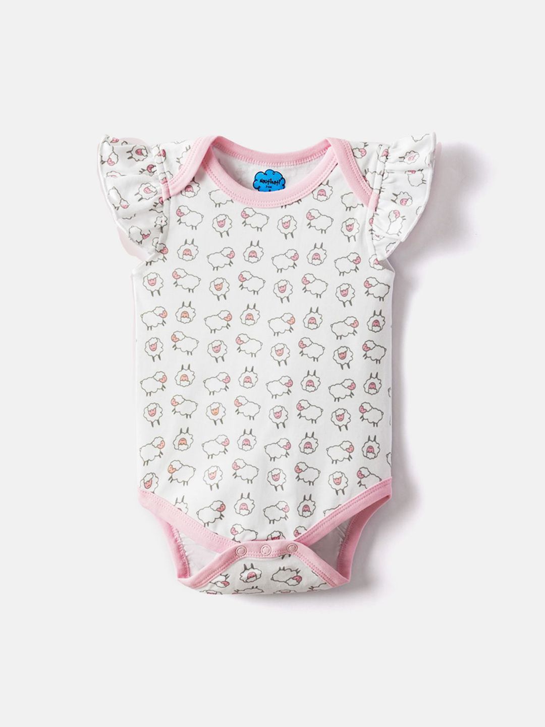 Nauti Nati Infants Pack Of 2 Printed Pure Cotton Bodysuits