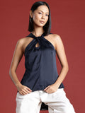 all about you Twisted Detail Satin Top