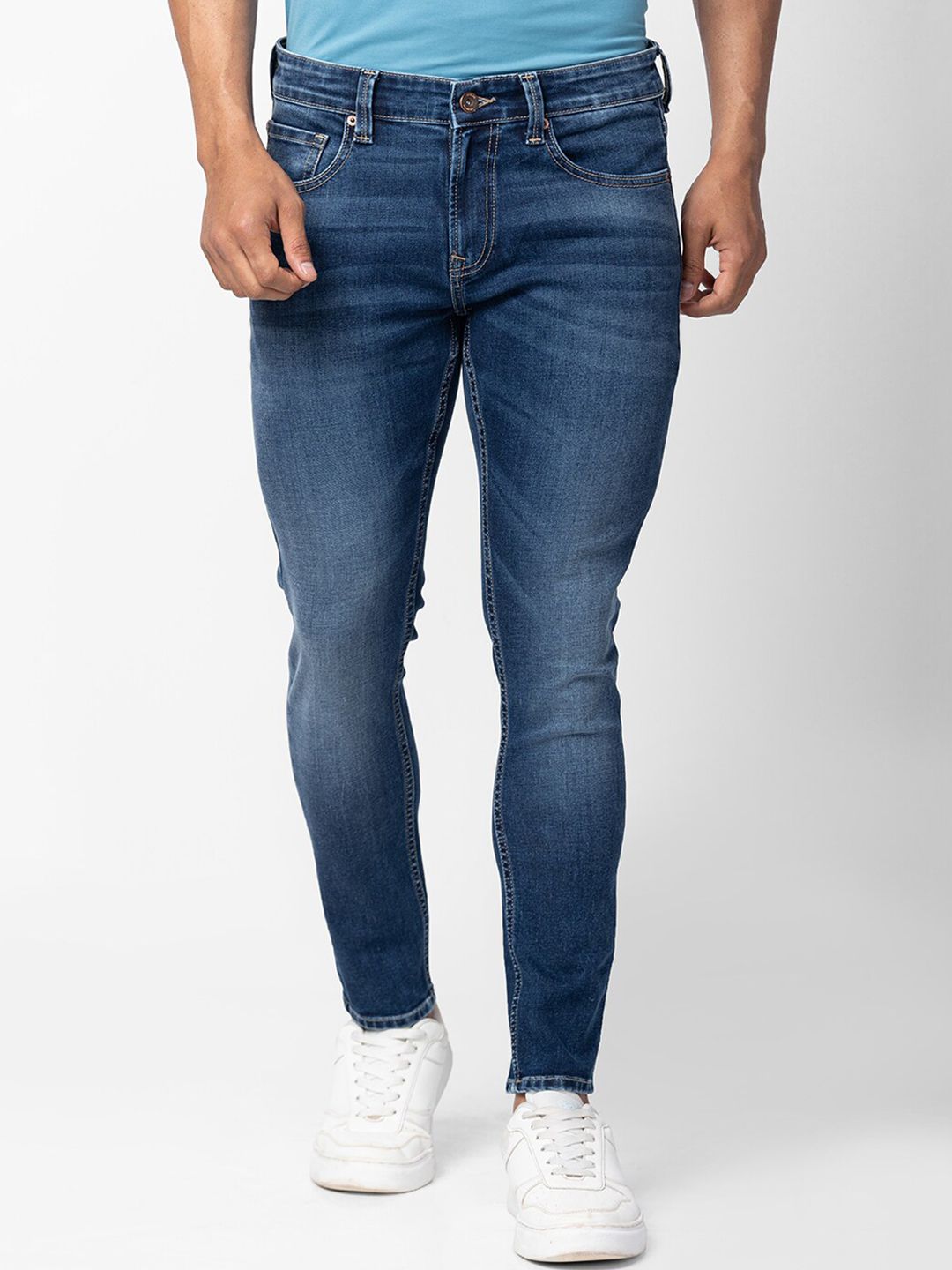 SPYKAR Men Tapered Fit Light Fade Stretchable Cotton Jeans