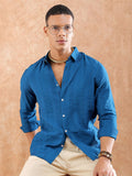 The Indian Garage Co Men Slim Fit Striped Dobby Resortwear Shirt