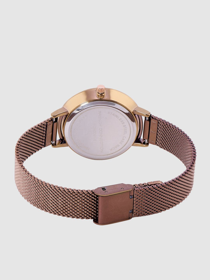 Sambungan Perancis Wanita Rose Gold-toned Analogue Watch FCN0001H